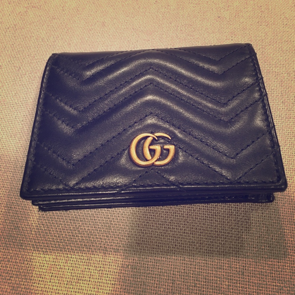 GUCCI Gg Marmont Small Black Wallet